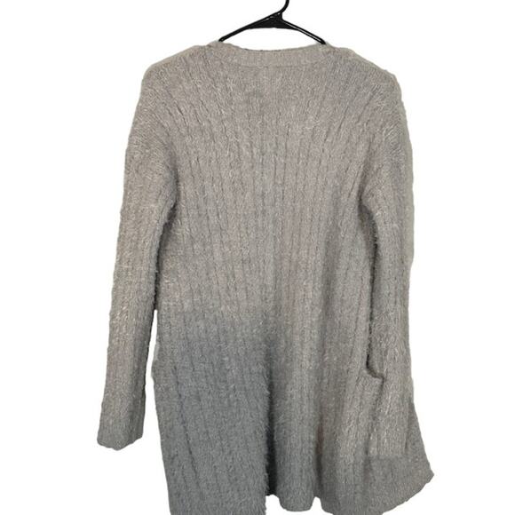 Hippie Rose Sky Blue Long Sleeve Wispy Knit Sweater Cardigan Women Sz S - Picture 2 of 7